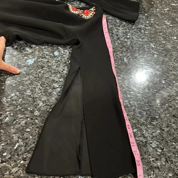 Cynthia Steffe Black dress with beaded neckline and split sleeves - Picture 10 of 10